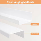 upsimples Acrylic Shelves for Wall Decor, Living Room, Floating Bookshelves for - Image 5