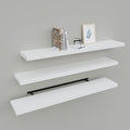 Upassion Floating Shelves for Wall Set of 3, Frame Display White Floating Shelf by Upassion