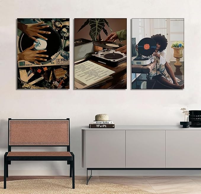 YFvrPt Black Girl Wall Art Decor Modern Black Woman Painting Prints - Image 6