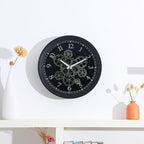 CLXEAST 15 Inch Real Moving Gear Wall Clock, Vintage Industrial Steampunk Metal - Image 3