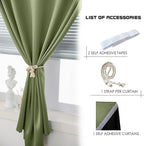 AJAZZ 100% Blackout Self Adhesive Curtains Small Window Short Temporary - Image 4