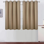 LEMOMO Natural Thermal Blackout Curtains/52 x 45 Inch/Set of 2 Panels Room by Lemomo