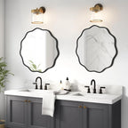 WallBeyond Round Wavy Mirror for Wall Decorative 24 inch, Modern Round Mirror - Image 2