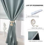 AJAZZ 100% Blackout Stick Curtain Portable Blackout Curtains Adhesive Curtains - Image 2