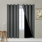 Yakamok 100% Blackout Curtains 72 Inches Long, 2 Thick Layers Thermal Insulated by Yakamok