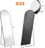 Sweetcrispy 64"x21" Arched Full Length Mirror, Leaning or Standing Full Body - Image 5