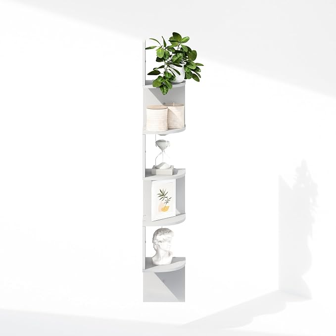 Furinno Rossi 5-Tier Floating Corner Shelf - Image 4