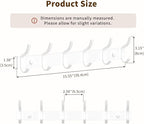 GWAAZXGZ White Wall Mounted Coat Rack - Image 6