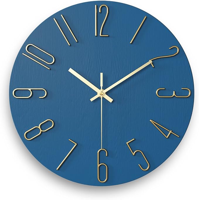 wall Clock, Silent Clock, wall Clocks Battery Operated， 12 inch Modern wall by Fapugh
