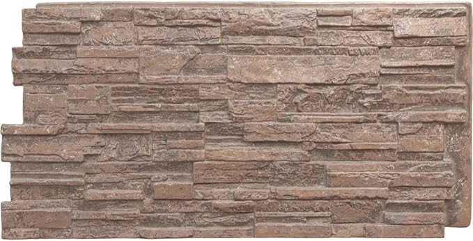 EverStone Cascade Faux Stone Panel, 48 5/8"W x 24 3/4"H x 1 1/4"D, Mount Vernon by EkenaMillwork