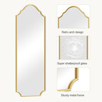 WallBeyond Arched Full Length Mirror Wall Mounted, Living Room, Hanging or - Image 5
