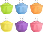 6 Pack Colorful Wall Hanging Planters by OrimercGarden
