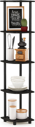 Furinno TURN-N-TUBE Corner Shelf, 5-Tier Corner Bookshelf, Open Storage Shelves by Furinno-FitsYourSpaceFitsYourBudget