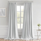 MIULEE Back Tab Light Blocking Curtains 102 Inch Long 2 Panels Set - Image 9