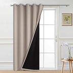 Yakamok 100% Blackout Lined Panels, Thermal Insulated Blackout Curtains by Yakamok