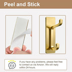 pickpiff Self Adhesive Hooks, Extra Sticky 10LB, Heavy Duty Stainless, Stick On - Image 4