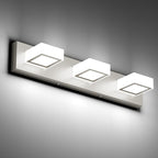Ralbay Brushed Nickel Bathroom Vanity Lights 24inch Metal Acrylic LED Modern by RalbayLighting