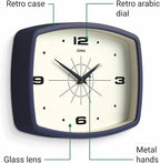 JONES CLOCKS® Movie Wall Clock | Rectangular Retro Clock | 25cm | Blue | Cool - Image 6