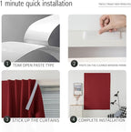 Portable Light Blocking Curtains Self-Stick Design, Removable Adhesive Window - Image 4