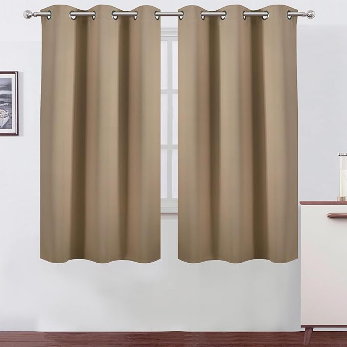 LEMOMO Natural Thermal Blackout Curtains/38 x 63 Inch/Set of 2 Panels Room by Lemomo