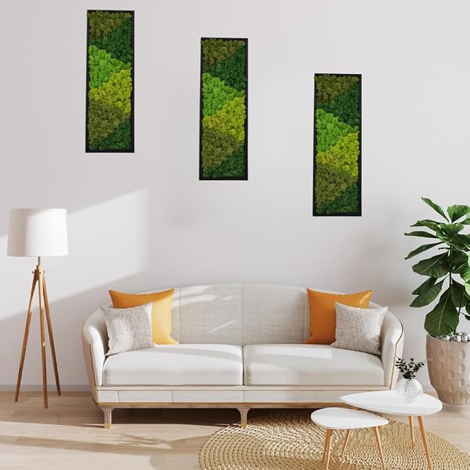 yersiz Large Moss Pattern Wall Art, Real Moss Wall Art - Image 8