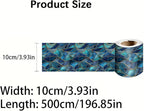 Blue Geometric Mosaic Wallpaper Border 196x4 Inch Peel and Stick Wall Border - Image 4