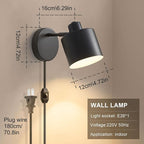 LIGHTESS Plug in Wall Sconces Set of 2 - Image 4