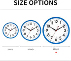 AKCISOT 12 Inch Wall Clock Silent Non Ticking Modern Wall Clocks Battery - Image 3