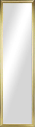 13.5 x 49.5 Inch White Rectangular Large Wall Mirror by Unknown