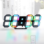 KOSUMOSU LED Digital Clock Neon Clock 9.7" Black Gaming Clock RGB LED Wall Clock by KOSUMOSUTECHNOLOGY