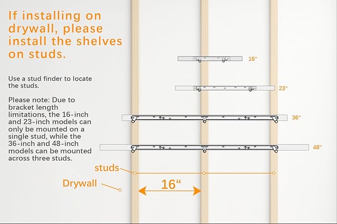 BAYKA Floating Shelves Grey, 22.5 inch Rustic Wood Wall Mounted Shelves - Image 9
