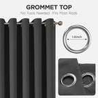 Joydeco Blackout Patio Sliding Door Curtains 96 Inches Long, Grommet Privacy - Image 9