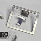 Brushed Nickel Towel Rack for Bathroom Wall Mounted, Bathroom Accessory Set - Image 8