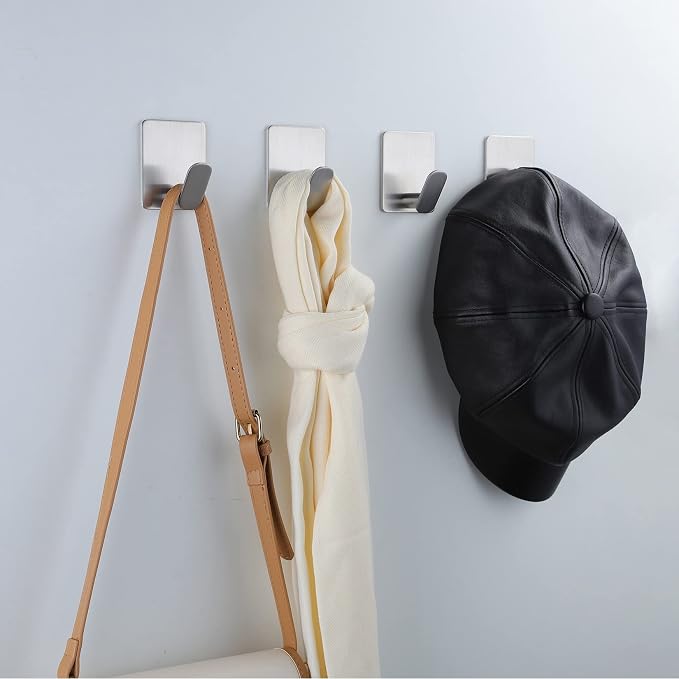 DELITON Adhesive Towel Hooks on Wall: Robe Hooks - Image 5