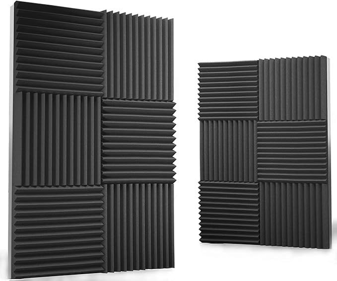 12 Pack Acoustic Panels 1 X 12 X 12 Inches – Acoustic Foam by audiosoul