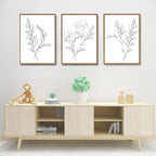 KISSFOX 3 Piece Framed Wall Art Botanical Wall Decor Floral Pictures Wildflower - Image 4