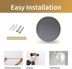 HARRITPURE Round Mirror 19.6" Gold Wall Mounted Circle Mirror - Image 6