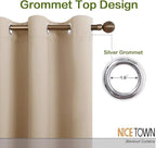 NICETOWN Loft Room Divider Curtain Screen Partition, Lower Noise Basement - Image 2