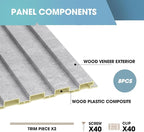 OUZUGIE WPC Acoustic Slat Wall Paneling, Living Room, TV Background, Study Room - Image 4