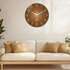 XNM 24 Inch Brown Wall Clock Analog Large Wall Clocks - Image 2