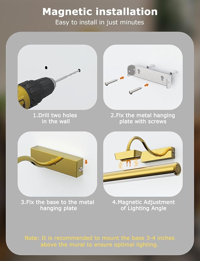 Skairipa Picture Light Battery Operated, Wireless Art Light - Image 7