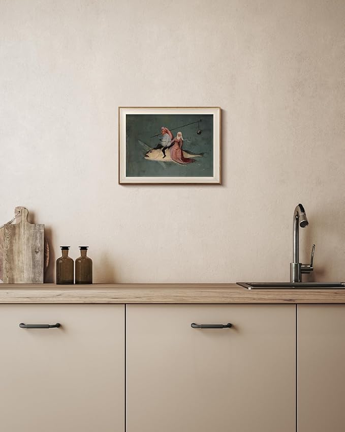 VIYYIEA Framed Wall Art for Living Room, Drive the Fish Canvas Prints, Vintage - Image 6