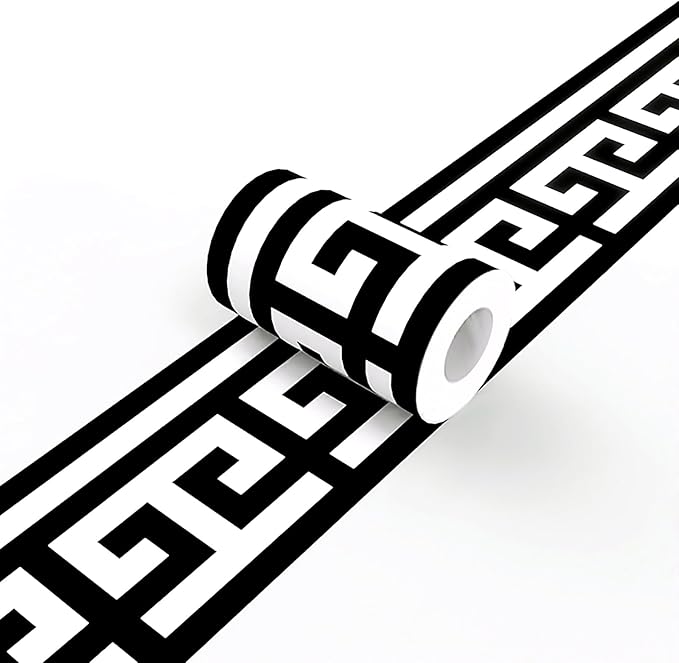 Black and White Wallpaper Border Trim Peel and Stick Boarders Self Adhesive by WEISENI