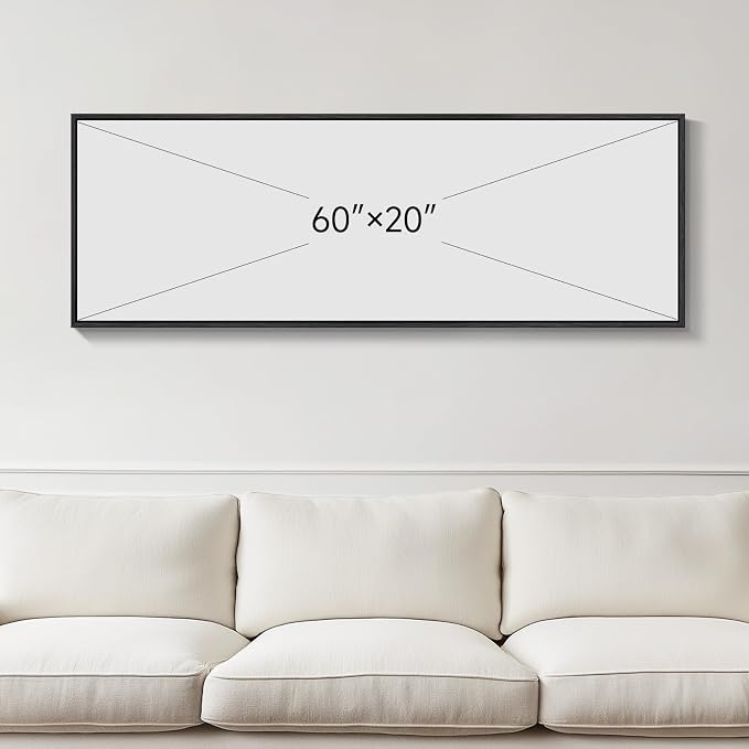 Large Framed Green Abstract Mountain Wall Art - Image 3