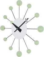 Infinity Instruments Orb Spoke Starburst Wall Clock, Mint Green - Image 4