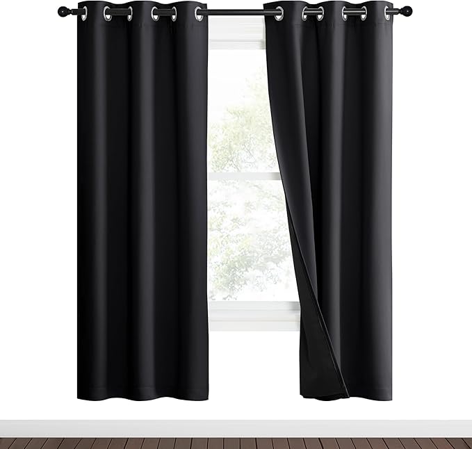 NICETOWN High-End Thermal Kitchen Curtains, Full Blackout Curtains 70 Inches by NICETOWN