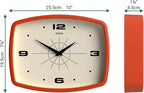 JONES CLOCKS® Movie wall Clock | Retro Rectangular Clock | 10 inch | Orange | - Image 4