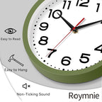 Roymnie Wall Clock Silent Non-Ticking Modern Clock Battery Operated 8 Inch - Image 7