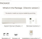TWOPAGES Natural Woven Motorized Roman Shades, Custom Remote Control Bamboo - Image 7