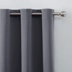 LEMOMO Blackout Curtains 40 x 63 inch/Grey Curtains Set of 2 Panels/Thermal - Image 7